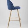 Лион обивка тканевая шенилл синего цвета, ножки под цвет светлого дерева из металла Лион обивка тканевая шенилл синего цвета, ножки под цвет светлого дерева из металла