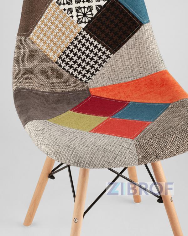 стол Eames 120*80 см, стулья Eames в тканевой обивке пэчворк стол Eames 120*80 см, стулья Eames в тканевой обивке пэчворк