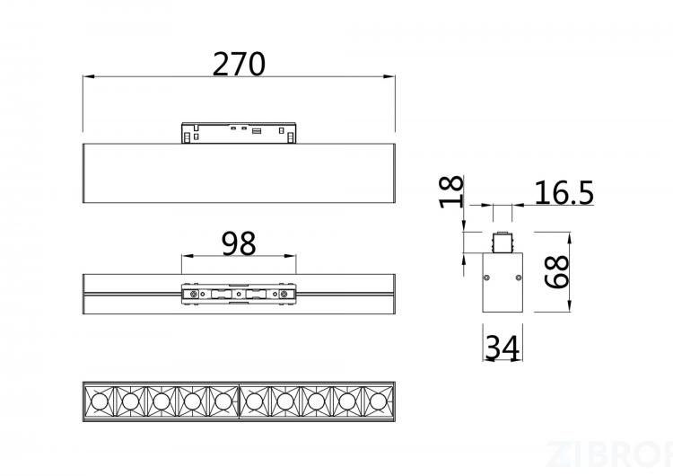 Трековый светильник Technical TR015-2-20W4K-B