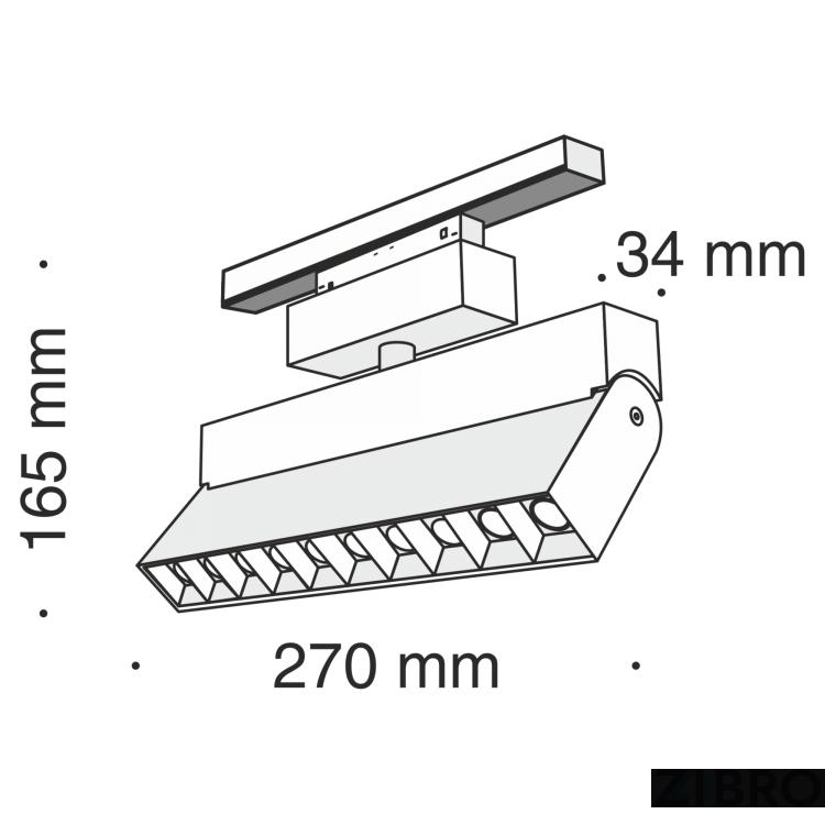 Трековый светильник Technical TR015-2-20W4K-B