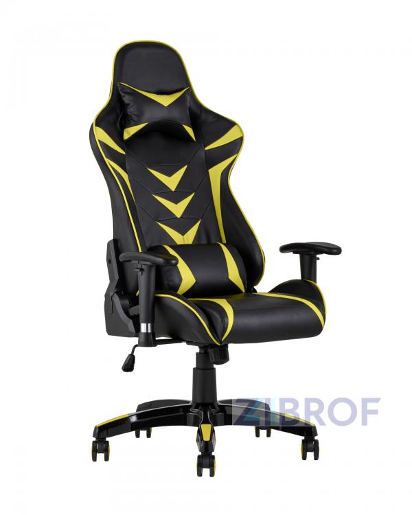 Игровое кресло компьютерное TopChairs Corvette желтое геймерское