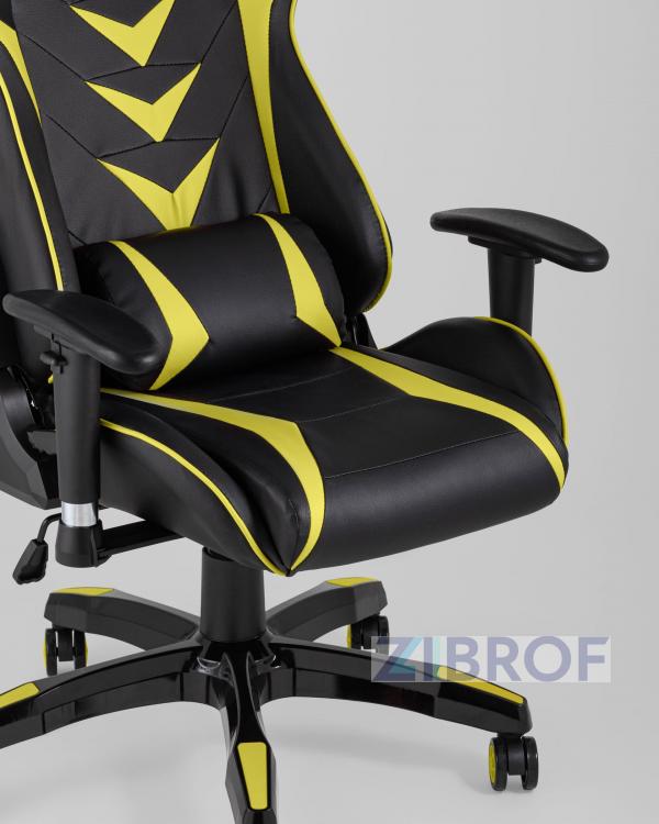 Игровое кресло компьютерное TopChairs Corvette желтое геймерское