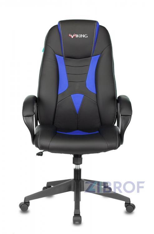 Кресло игровое Бюрократ VIKING-8N/BL-BLUE черный/синий искусственная кожа геймерское