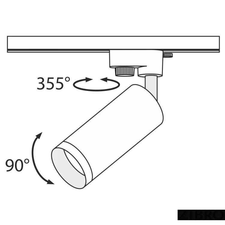Трековый светильник Technical TR004-1-GU10-B