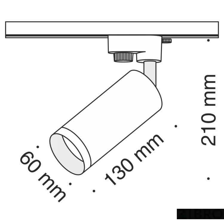 Трековый светильник Technical TR004-1-GU10-B