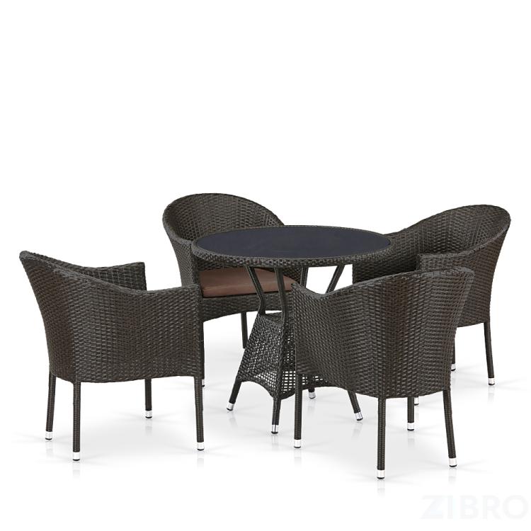 Комплект плетеной мебели T707ANS/Y350-W53 4Pcs Brown Комплект плетеной мебели T707ANS/Y350-W53 4Pcs Brown