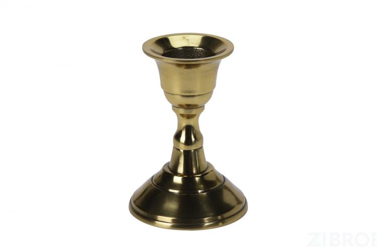 A04315190 Подсвечник металлический цвет золото h8cм