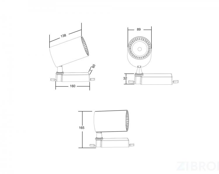 Трековый светильник Technical TR029-3-20W3K-B