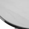 2KF111037-S Стол журнальный с мраморной столешницей d50*62см, цвет опоры серебро