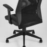 Компьютерное кресло TopChairs Studio офисное черное в обивке из экокожи и текстиля с сеткой, механизм качания Top Gu