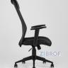 Компьютерное кресло TopChairs Studio офисное черное в обивке из экокожи и текстиля с сеткой, механизм качания Top Gu