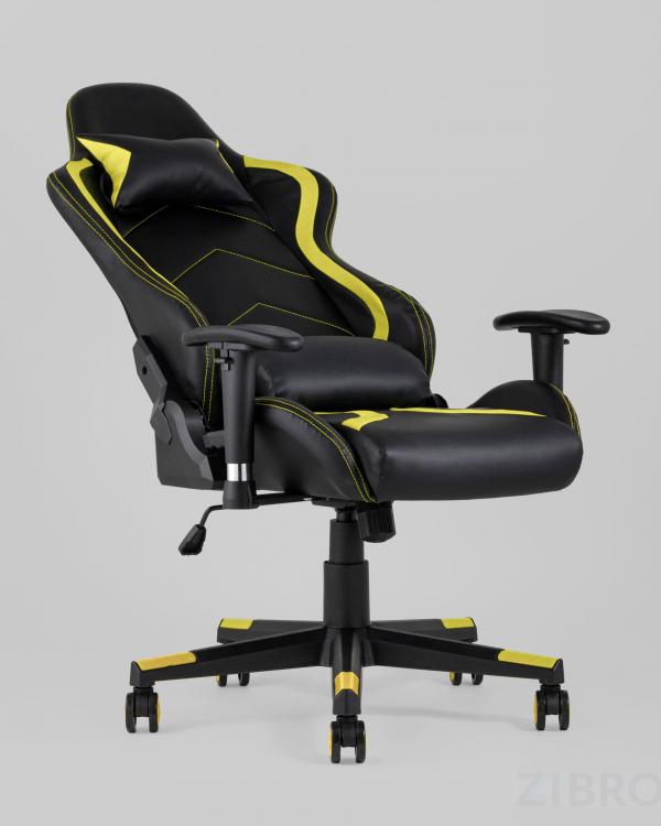 Игровое кресло компьютерное TopChairs Cayenne желтое геймерское