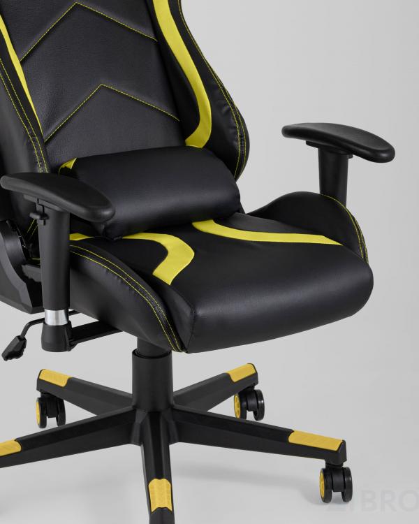 Игровое кресло компьютерное TopChairs Cayenne желтое геймерское