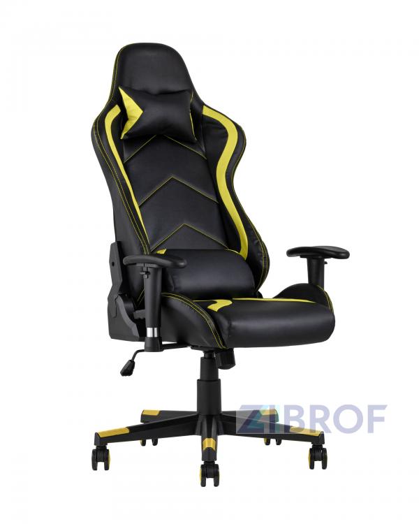 Игровое кресло компьютерное TopChairs Cayenne желтое геймерское