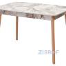 Стол обеденный 29 White Marble раскладной 120-150*75 белый мрамор