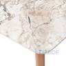 Стол обеденный 29 White Marble раскладной 120-150*75 белый мрамор