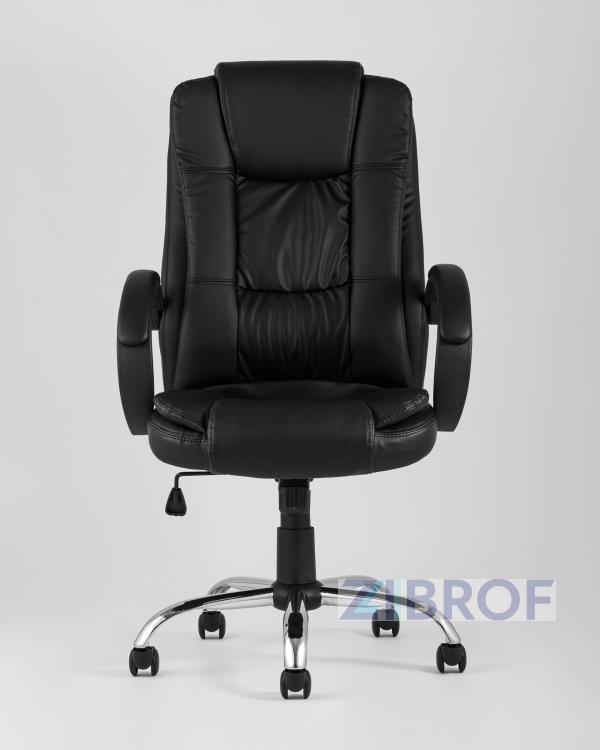 Компьютерное кресло TopChairs Atlant офисное черное обивка экокожа, механизм качания Top Gun пятилучье