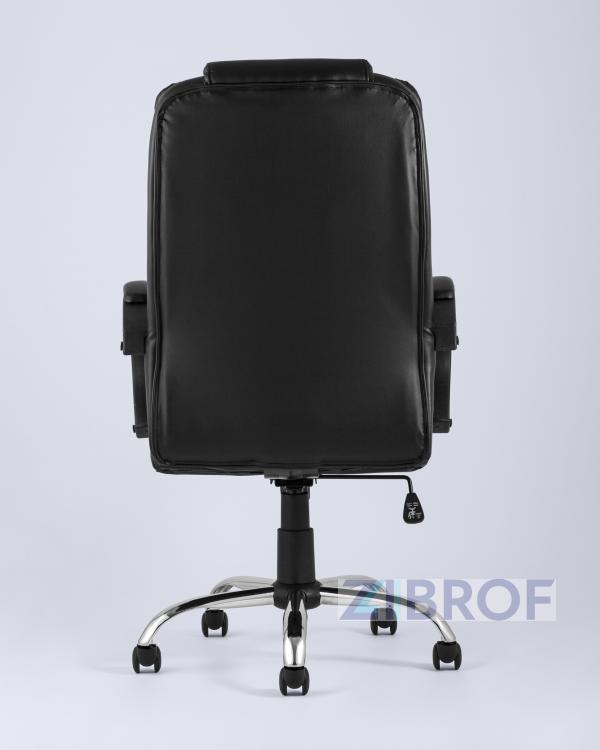 Компьютерное кресло TopChairs Atlant офисное черное обивка экокожа, механизм качания Top Gun пятилучье