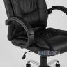 Компьютерное кресло TopChairs Atlant офисное черное обивка экокожа, механизм качания Top Gun пятилучье