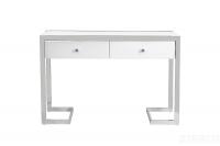 KFG103 Консоль 2 ящика белая/хром  120*42*79см