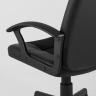 TopChairs Comfort офисное черное в обивке из экокожи с механизмом регулировки по высоте