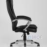 Компьютерное кресло TopChairs Control офисное черное обивка экокожа, механизм качания Top Gun