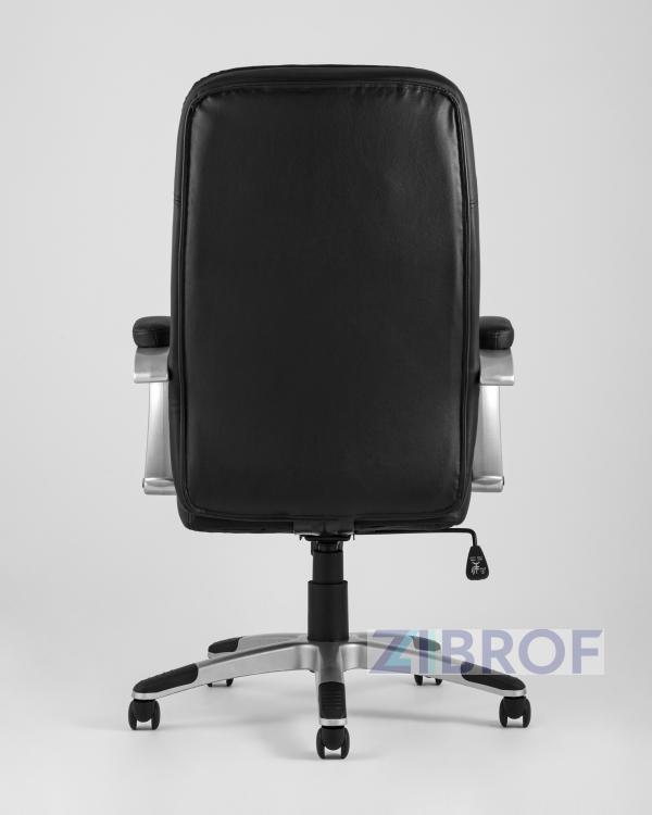 Компьютерное кресло TopChairs Control офисное черное обивка экокожа, механизм качания Top Gun
