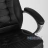 Компьютерное кресло TopChairs Control офисное черное обивка экокожа, механизм качания Top Gun