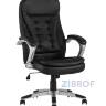 Компьютерное кресло TopChairs Control офисное черное обивка экокожа, механизм качания Top Gun