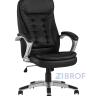 Компьютерное кресло TopChairs Control офисное черное обивка экокожа, механизм качания Top Gun
