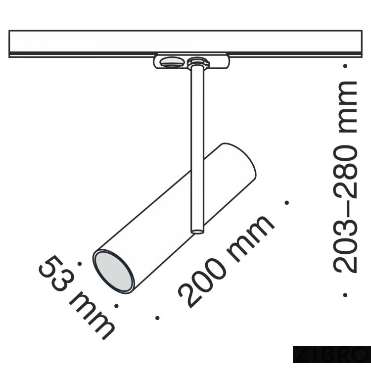 Трековый светильник Technical TR005-1-GU10-B