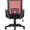 Компьютерное кресло TopChairs Simple офисное красное в обивке из текстиля с сеткой, механизм качания Top Gun