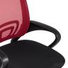 Компьютерное кресло TopChairs Simple офисное красное в обивке из текстиля с сеткой, механизм качания Top Gun