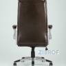 Компьютерное кресло TopChairs Force офисное коричневое в обивке из экокожи и сетки, механизм качания Top Gun