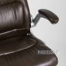 Компьютерное кресло TopChairs Force офисное коричневое в обивке из экокожи и сетки, механизм качания Top Gun