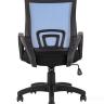 Компьютерное кресло TopChairs Simple офисное синее в обивке из текстиля с сеткой, механизм качания Top Gun