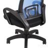 Компьютерное кресло TopChairs Simple офисное синее в обивке из текстиля с сеткой, механизм качания Top Gun