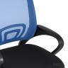 Компьютерное кресло TopChairs Simple офисное синее в обивке из текстиля с сеткой, механизм качания Top Gun