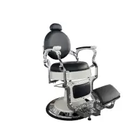 ВИНТАЖНОЕ БАРБЕР КРЕСЛО VINTAGE 004 (WHITE) BLACK