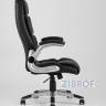 Компьютерное кресло TopChairs Force офисное черное, обивка из экокожи