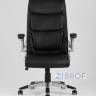 Компьютерное кресло TopChairs Force офисное черное, обивка из экокожи
