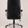 Компьютерное кресло TopChairs Force офисное черное, обивка из экокожи