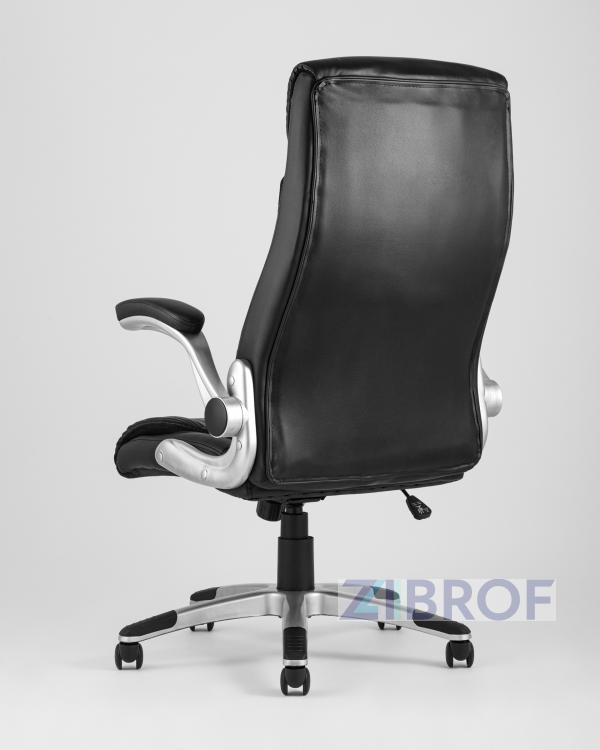 Компьютерное кресло TopChairs Force офисное черное, обивка из экокожи