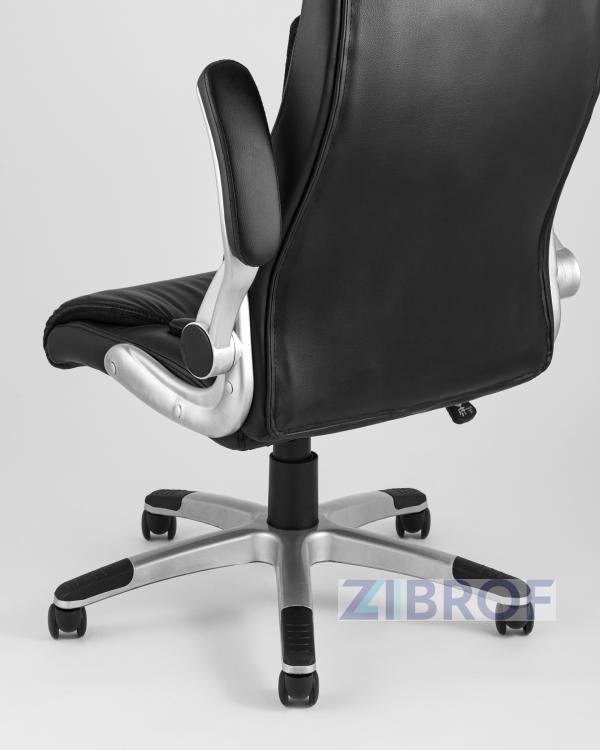 Компьютерное кресло TopChairs Force офисное черное, обивка из экокожи