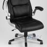 Компьютерное кресло TopChairs Force офисное черное, обивка из экокожи
