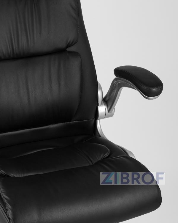 Компьютерное кресло TopChairs Force офисное черное, обивка из экокожи