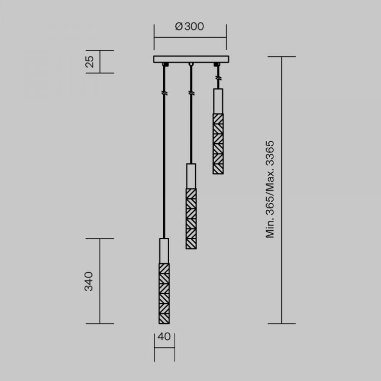 Подвесной светильник Maytoni MOD328PL-L9CH3K