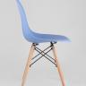 Стул Eames SIMPLE DSW голубой, литой полипропилен, стальной каркас, натуральный массив бука