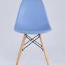 Стул Eames SIMPLE DSW голубой, литой полипропилен, стальной каркас, натуральный массив бука