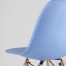 Стул Eames SIMPLE DSW голубой, литой полипропилен, стальной каркас, натуральный массив бука